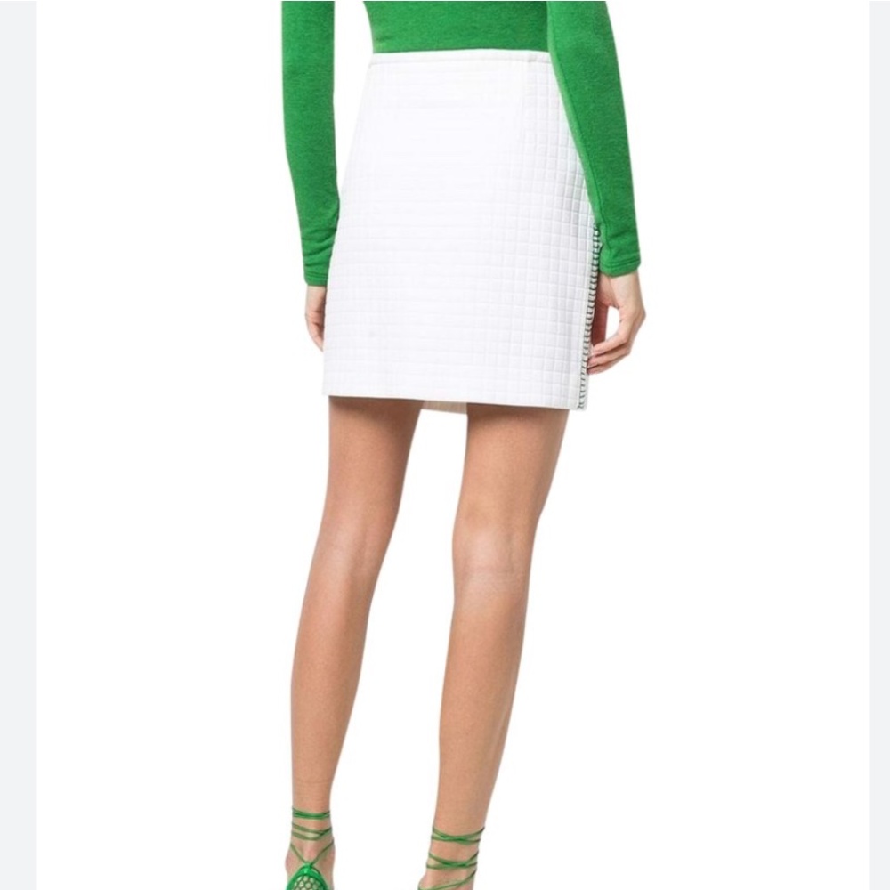 Bottega Veneta Jersey Matelasse Skirt White | Size 40 - Picture 4 of 12
